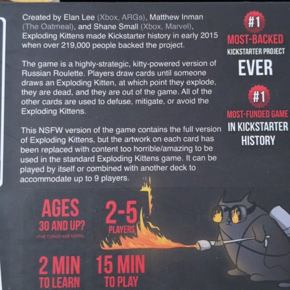 Exploding Kittens NSFW Card Game - Picture 2 of 2